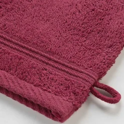Douceur D'Intérieur 2 gants de toilette 15 x 21 cm eponge unie tendresse Rubis