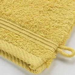 Douceur D'Intérieur 2 gants de toilette 15 x 21 cm eponge unie tendresse Mimosa* Serviette De Toilette
