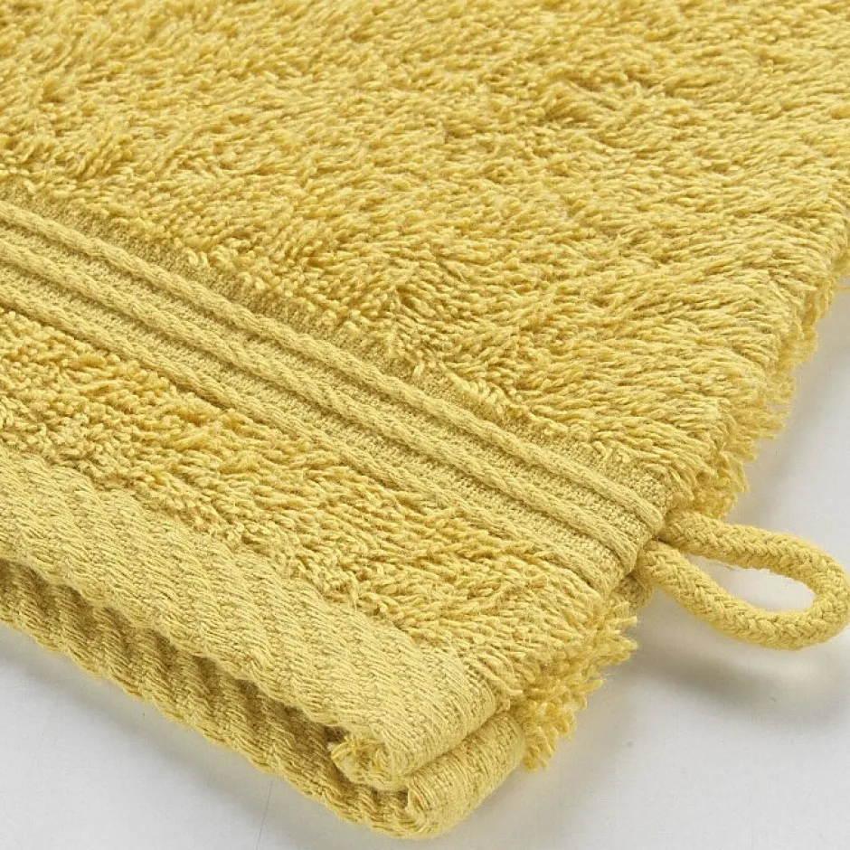 Douceur D'Intérieur 2 gants de toilette 15 x 21 cm eponge unie tendresse Mimosa* Serviette De Toilette