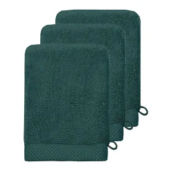 Sensei Maison 3 gants de toilette Zéro Twist 560 g/m² Petrol 16x22 cm SENSOFT* Gant De Toilette