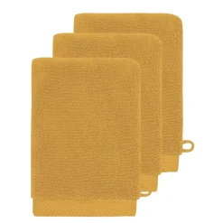 Sensei Maison 3 gants de toilette Zéro Twist 560 g/m² Caramel 16x22 cm SENSOFT* Gant De Toilette
