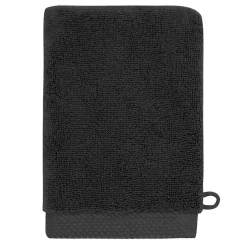 Sensei Maison 3 gants de toilette Zéro Twist 560 g/m² Noir 16x22 cm SENSOFT* Gant De Toilette
