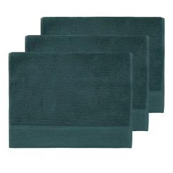 Sensei Maison 3 grandes serviettes invité Zéro Twist 560 g/m² Petrol 40x60 cm SENSOFT