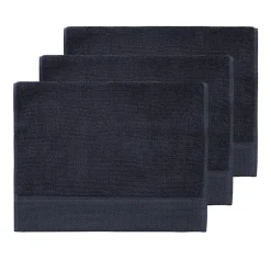 Sensei Maison 3 grandes serviettes invité Zéro Twist 560 g/m² Bleu Nuit 40x60 cm SENSOFT* Serviette De Toilette