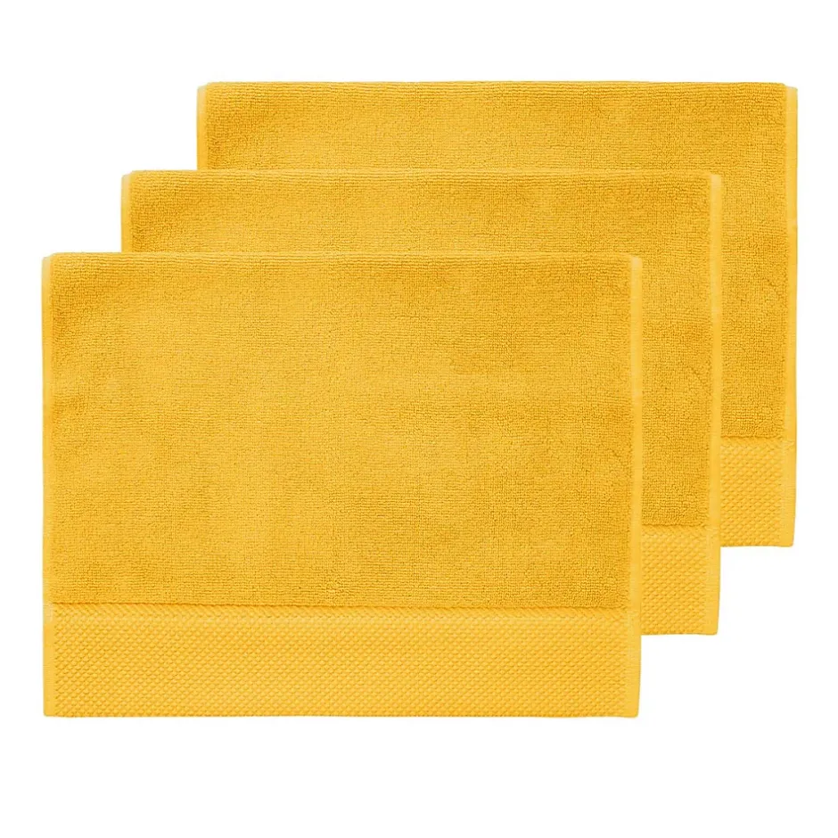 Sensei Maison 3 grandes serviettes invité Zéro Twist 560 g/m² Safran 40x60 cm SENSOFT