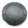 Deko 1 pièce 24.5cm en plastique rond précipitation alimentée salle de douche haut douche toit buse cabine accessoires* Pommeau De Douche, Flexible Et Barre De Douche