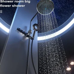 Deko 1 pièce 24.5cm en plastique rond précipitation alimentée salle de douche haut douche toit buse cabine accessoires* Pommeau De Douche, Flexible Et Barre De Douche