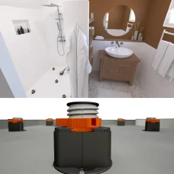 4 pieds pour receveur de douche Cricabac