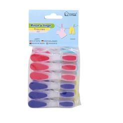12 Pinces à linge - Plastique - Multicolore* Etendoir À Linge