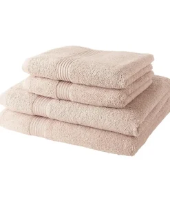Todays Tools 2 Serviettes de toilette TODAY 50x90 + 2 Draps de bain 70x130 cm 100% Coton - Roses des sables* Serviette De Bain