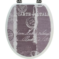 Autres Abattant de toilette en bois compressé MDF Carte postale Siege WC standard