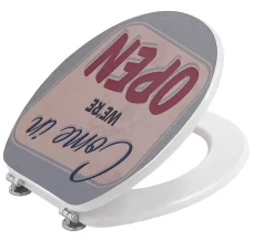 Kiamami Valentina Abattant De Toilette En Mdf Avec Surface Décorée Et Compatibilité Universelle