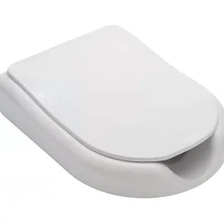 Sanindusa Abattant de WC a ouverture frontale PMR normes handicapé New WC Care blanc