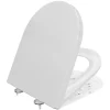 Anycée Max Abattant de WC avec Système d'abaissement Automatique et Bouton-poussoir Mono-touche, en Forme de D, ANYCEE MAX Abattant WC* Abattant Wc