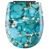 Olfa Abattant easy clip avec descente assistée au style pierre précieuse (49.5x38 cm - Bleu)* Abattant Wc