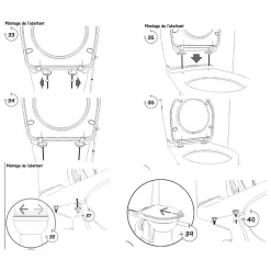 Planète Bain Abattant gain de place SAV Blanc simple* Abattant Wc