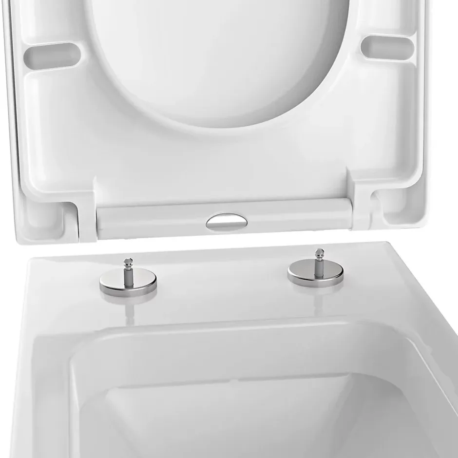 Bernstein Abattant lunette WC, Cuvette toilettes charnières acier - 46,4x35,9cm - U1002* Abattant Wc