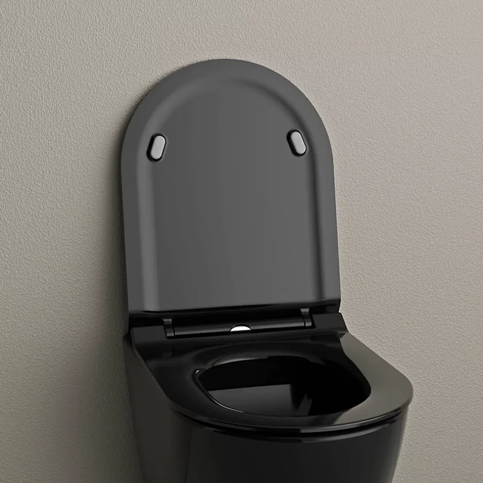 Bernstein Abattant lunette WC, Cuvette toilettes avec charnières acier - 44,5x35,8cm - U2019* Abattant Wc
