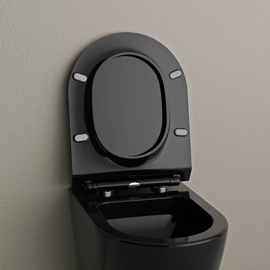 Bernstein Abattant lunette WC, Cuvette toilettes avec charnières acier - 44,5x35,8cm - U2019* Abattant Wc