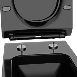 Bernstein Abattant lunette WC, Cuvette toilettes avec charnières acier - 44,5x35,8cm - U2019* Abattant Wc
