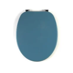 Kiamami Valentina Abattant Pour Toilettes De Couleur Bleu Bermuda Avec Charnières Chromées* Abattant Wc