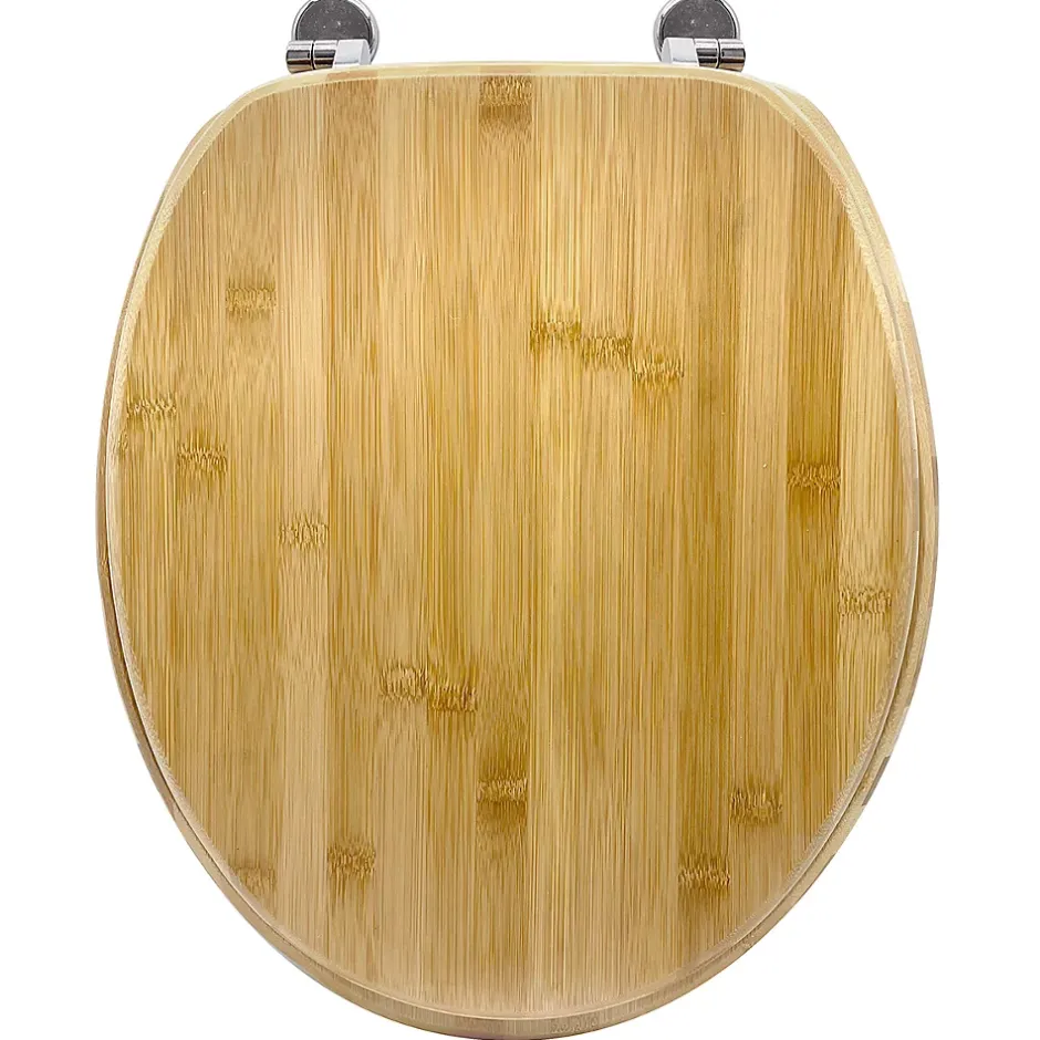 Gelco Design Abattant pour wc en bambou charnières métal* Abattant Wc