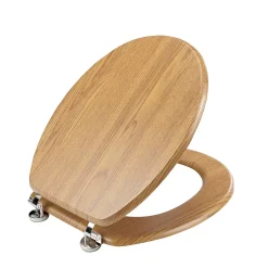 Douceur D'Intérieur Abattant wc - - Effet bois (45x37.5 cm - Marron Brun)