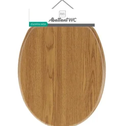 Douceur D'Intérieur Abattant wc - - Effet bois (45x37.5 cm - Marron Brun)