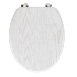 Douceur D'Intérieur Abattant wc - - Effet bois (45x37.5 cm - Blanc)