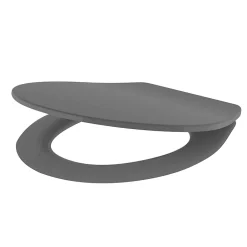 Allibert Abattant WC Slimeo en MDF coloris gris brillant avec frein de chute