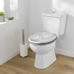 Douceur D'Intérieur Abattant wc aux impressions tropicales (37x47 cm - Gris)* Abattant Wc