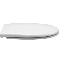Planète Bain Abattant WC blanc de forme ovale en duroplast antibactérien avec fermeture ralentie, réglable et déclipsable - Melodi* Abattant Wc