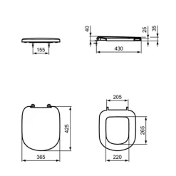 Ideal Standard Abattant WC blanc frein de chute - Kheops -