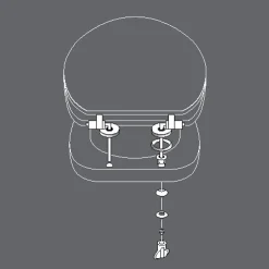 Douceur D'Intérieur Abattant WC charnières métal AQUAMARBRE* Abattant Wc
