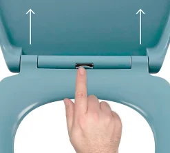 GoodHome Abattant WC Diani avec frein de chute bleu* Abattant Wc