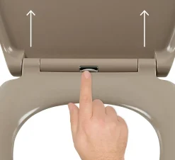 GoodHome Abattant WC Diani avec frein de chute taupe