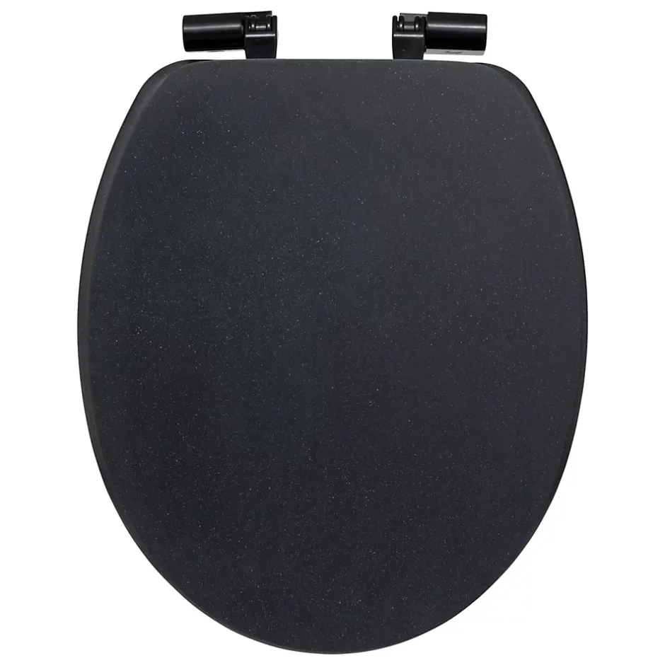 5Five Abattant WC effet ardoise à fermeture ralentie, Onyx
