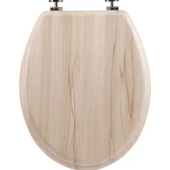 5Five Abattant WC effet bois clair à fermeture standard,