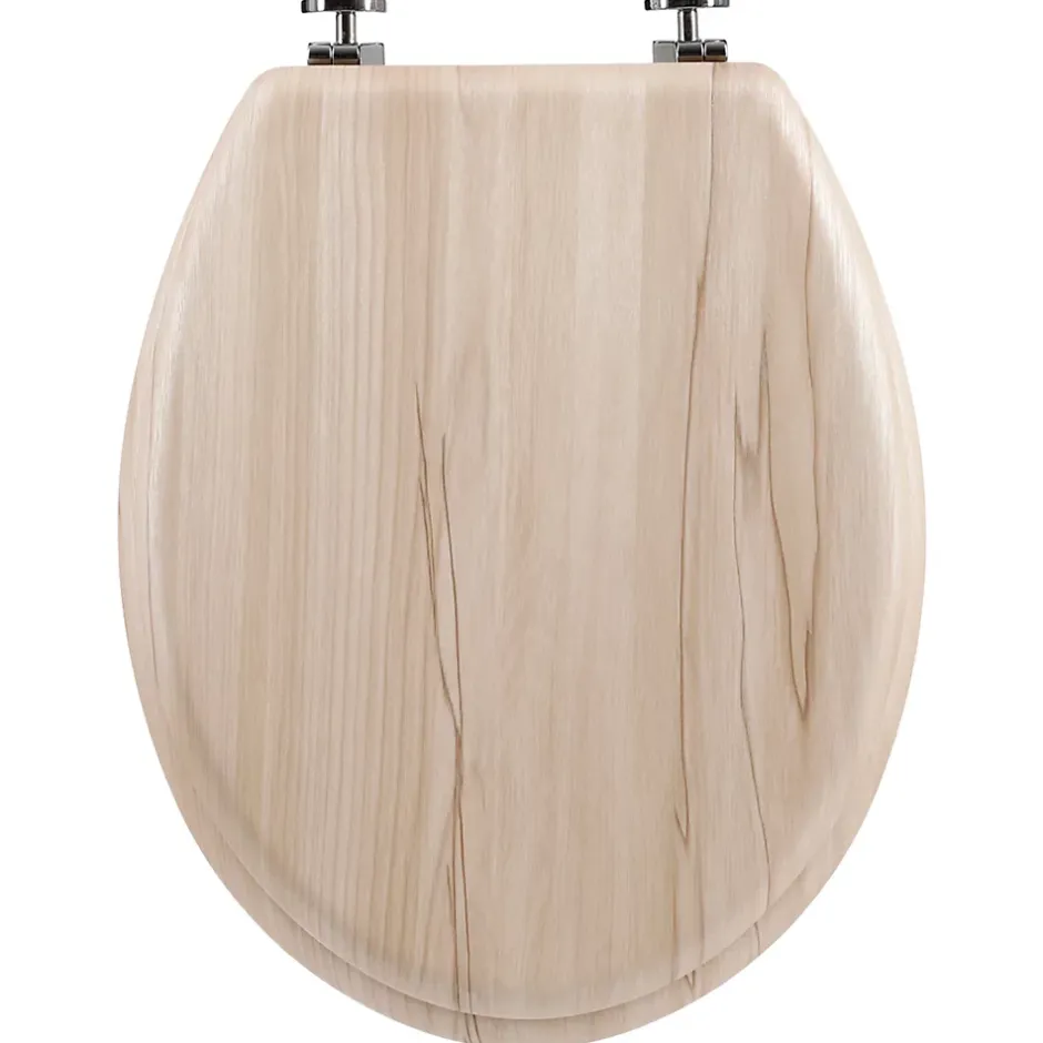 5Five Abattant WC effet bois clair à fermeture standard,