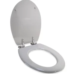 Autres Abattant wc en bois compresse HDF uni taupe Charnieres plastique Siege de toilette universel