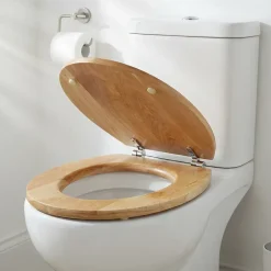 GoodHome Abattant WC en chêne avec fermeture standard, Cervia* Abattant Wc
