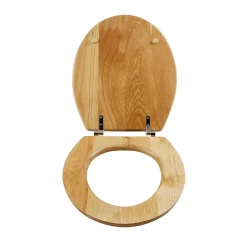 GoodHome Abattant WC en chêne avec fermeture standard, Cervia* Abattant Wc