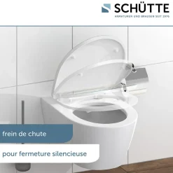Schütte Abattant WC en duroplast gloss MAGIC LIGHT avec frein de chute Turquoise