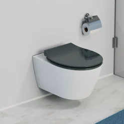 Schütte Abattant WC extra fin en duroplast SLIM avec frein de chute Anthracite