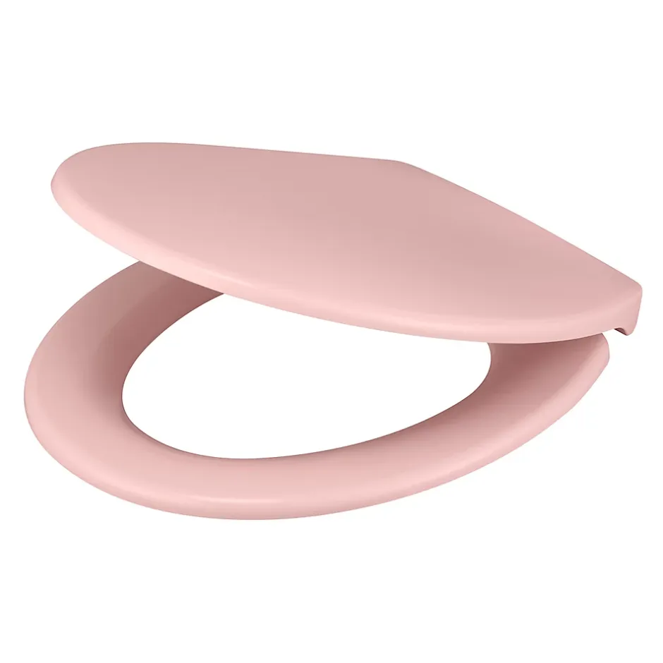 GoodHome Abattant WC Diani coloris rose en duraplast avec frein de chute
