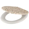 GoodHome Abattant WC Genoa coloris blanc et jaune clair en duraplast avec frein de chute* Abattant Wc