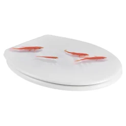 GoodHome Abattant WC Genoa décor poisson* Abattant Wc