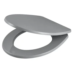 GoodHome Abattant WC Morava coloris gris en MDF avec frein de chute