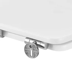 GoodHome Abattant WC Morava coloris blanc en MDF avec frein de chute