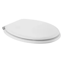 GoodHome Abattant WC Pilica coloris blanc en bois avec frein de chute